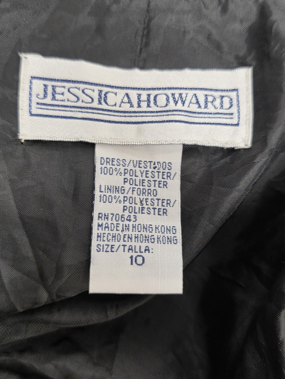 Jessica Howard Black Beaded-Collar Midi Dress Size 10 - Picture 6 of 7